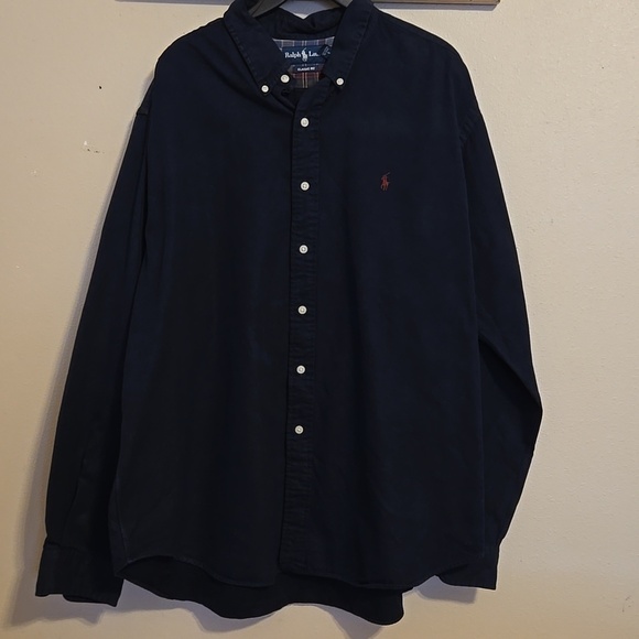Ralph Lauren Other - Ralph Lauren Classuc Fit Men's Navy Blue Button Down Shirt Sz XXL